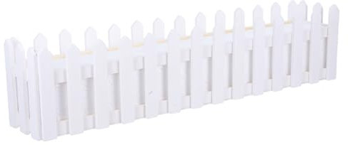 HAPINARY Fioriera Rettangolare in Legno con Staccionata E Inserto in Schiuma per Fiori Finti