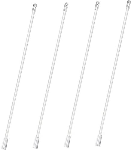 Ciieeo 4 Stück Jalousiestange Pole Stangen Blindstange schwer Aluminium Lamelle Vertikale Jalousien Ersatzteile Austausch des Jalousienstabs Vorhang-Zugstange Vorhang-Zugstab Plastik Weiß