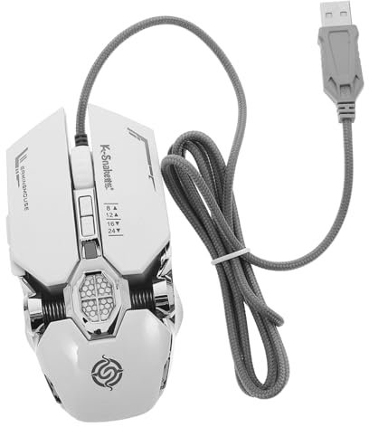 Mikikit 1 Souris De Jeu Filaire Ergonomique en Plastique Peinture Électrolytique Mate Argentée