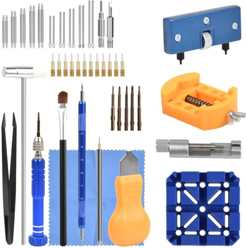 CENBEN Watch Repair Tool Kit Professional Includes Spring Bar Tool, Link Remover, Screwdriver Set, Opening Tool, Cleaning Kit for Watch Back and Link Removal & Battery Replacement & Strap Adjustment