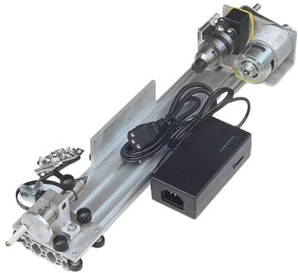 Mini tour avec mandrin B12, moteur 775, 80W, 400mm, Machine multifonctionnelle réglable, Micro tour for le travail du bois