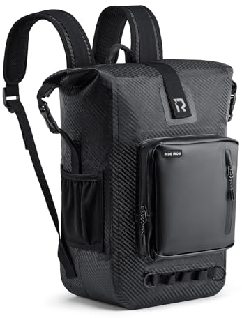 RIDEIRON Waterproof Backpack Motorcycle Dry Bag with Roll Top Closure 35L