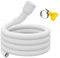 1-5M White Drain Hose Pipe Inlet Extension Tube Drainpipe for Faucet Accessories Washing Machine Water Pipe Home Improvement(500CM)