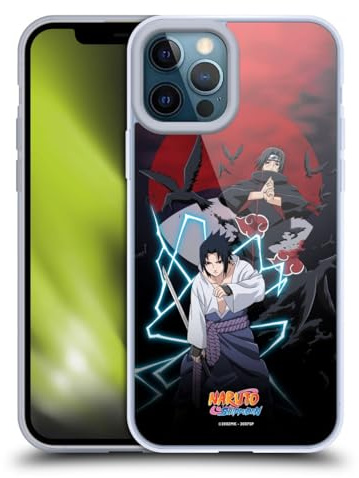 Head Case Designs Officially Licensed Naruto Shippuden Sasuke And Itachi Key Art Gel Case [Military Grade Protection] Compatible with Apple iPhone 12 Pro Max and Compatible with MagSafe
