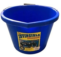1 X Airflow Heavy Duty Invincible Builders Bucket–3 Gallon/15 Litre – Strong Handle&Calibrated Markings– Multi-Purpose Mixing, Gardening,Farm&Construction Use–Pack of 1 to 5–Multi Colours_Blue