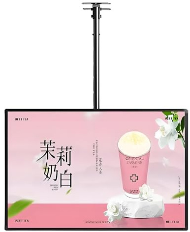 Nicvrea Caja de Luz LED Ultradelgada con Marco a Presión, Pantalla Iluminada para Pósteres, Tablero de Menú con Retroiluminación LED, Cartelera de Pared para Restaurantes Horizontal-50X80cm