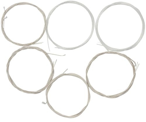 TOYANDONA Oud Saiten Satz mit Nylonkern und Versilberten Kupferlegierungs Metallsaiten Transparent Langlebig Einfach zu Wechseln Zubehör für Oud Spiel und Musikinstrumente