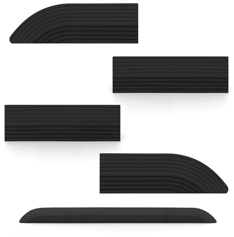 Door Threshold Ramp for Robot Vacuum Cleaners Non-Slip TPE Door Threshold Ramps, Ramp for Robot Vacuum Cleaners Adjustable Length, for Robot Vacuum Cleaners (Black, 27 inch)