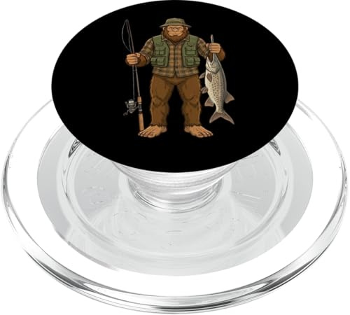 Poisson-spatule Bigfoot Pêcheur Pêche Poisson PopSockets PopGrip pour MagSafe