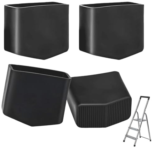 4 PCS Rubber Ladder Feet Replacement – Non-Slip Step Ladder Feet Pads for Safety and Stability, Durable 40x20mm Rubber Covers for Indoor and Outdoor Use