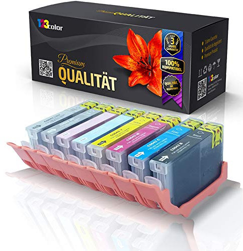 123Color 8X Alternative Tintenpatronen kompatibel für Canon Pixma Pro 100 S Pro 100S CLI42 CLI 42 CLI42BK CLI42C CLI42M CLI42Y CLI42PC CLI42PM CLI42GY CLI42LGY Eco Plus Serie