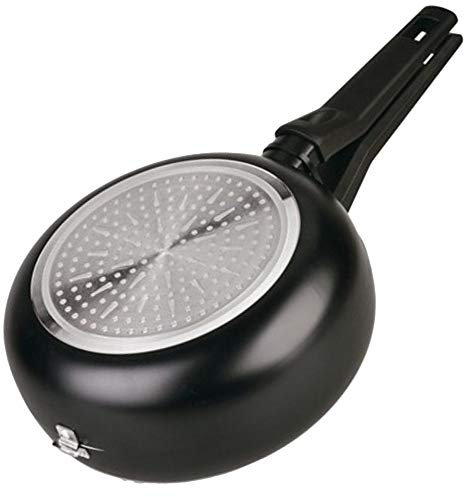 LS Kitchen - Doppia Padella per Girare le Tortillas - Padella Tortillas, Padella Girafrittata,Padella per Frittata - Girafrittata Antiaderente - Adatta per Induzione - Diametro 24 cm - Nera