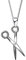 Damen Kette mit Anhänger echt 925 Sterling Silber Kinder Frauen Mädchen Halskette Friseur Schere A50Ko + 40cm