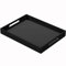 NIUBEE Serviertablett aus Acryl, 30,5 x 40,6 cm, auslaufsicher, dekoratives Tablett für Ottomane, Couchtisch, Arbeitsplatte mit Griffen, Schwarz