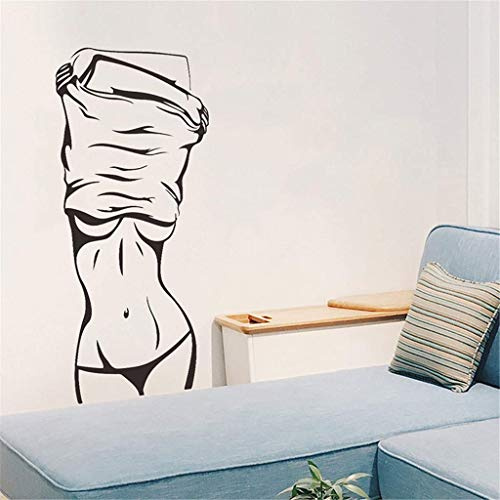 Mode-Design Sexy Mädchen Vinyl Wandtattoo Mode Sexy Frau Wandbild Wandaufkleber Bekleidungsgeschäft Schönheitssalon Schlafzimmer Raumdekor Murals26 * 57 Cm