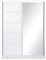 MOEBLO Kleiderschrank Schwebetürenschrank mit Spiegel 2-türig Schrank mit Einlegeböden und Kleiderstange Gaderobe Schiebtüren BxHxT 150x200x61 Lara 05 (Weiß)