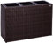 STILISTA® Blumentopf aus Polyrattangeflecht 84 x 29 x 60 cm inkl. Innentopf und Wasserablauf, in 4 unterschiedlichen Farben, Farbe Braun