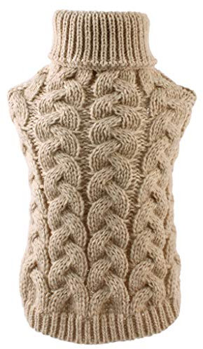 Yowablo Mantel Sweatshirt Weste Haustier Hund Strickhemd Warme Haustiere Katze Warme Kleidung (M,8Khaki)