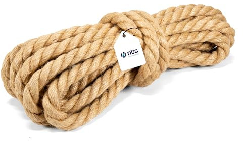 NTS-Nähtechnik Juteseil 20mm - 10m | viele Varianten von 6 bis 20mm | Juteschnur Jutekordel Tau Seil Kordel