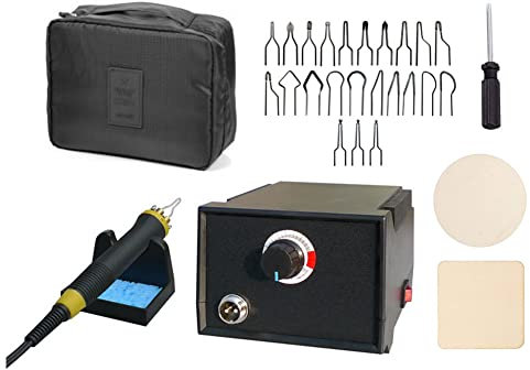 Afantti Wood Burning Pen Tool Kit Set Professional Pyrography Machine Electric Woodburning Leather Burner | 23 Tips | Carry Case | for Adult Starter Beginner Craft