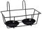 BESCH Macetero Colgante para Soporte de Macetas para Balcones, barandilla y jardineria Estilo 2 Espacios. (33cm/13, Metal)