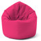 Lumaland Poltrona a sacco, pouf rotondo, 2 in 1, per ambienti interni ed esterni, con imbottitura da 300 l, 120 x 80 x 75 cm, impermeabile e robusta, rosa
