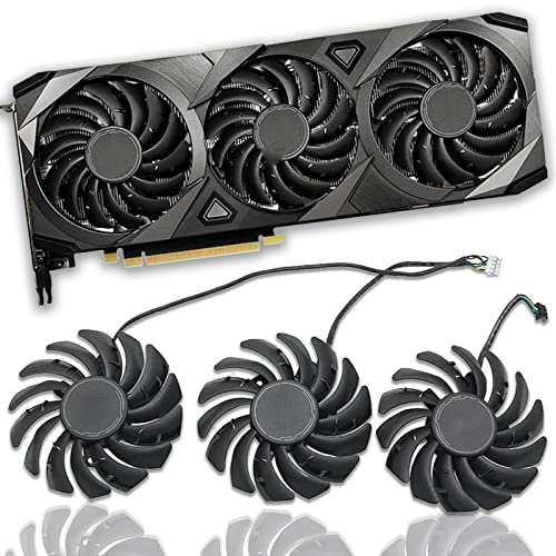 Dotodo Ventilateur de refroidissement pour carte graphique MSI GeForce RTX 3070 3080 3090 VENTUS 3X Gaming 85 mm PLD09210B12HH 12 V 0,40 A