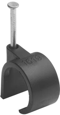 Attache câble - Attache fil électrique - Fixation câble électrique - Fixation et raccordement du câble - Serre câble - Clou de Fixation - Attache Fils Ø 16 A 19 Mm Noir Sachet De 25 - Debflex 700429