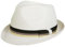 Comhats Chapeau fedora d'été en paille pour homme, 93552_Blanc, Taille M
