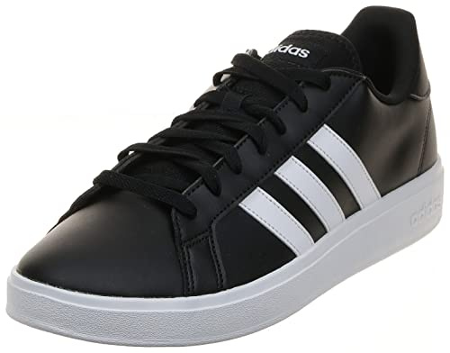 adidas Herren Grand Court Base 2.0 Shoes, Core Black / Cloud White / Core Black, 37 1/3 EU