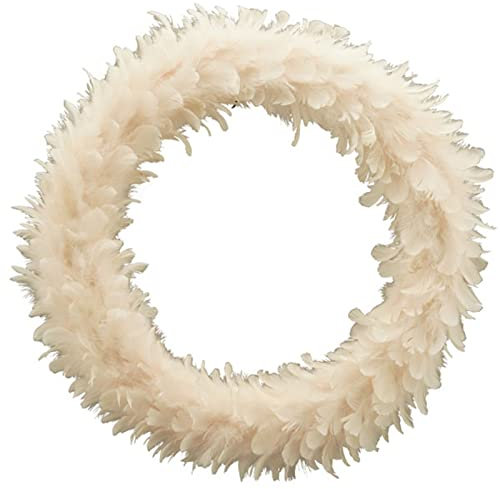 Kranz Feder - Feder - rosa- 25x25x3,5 cm