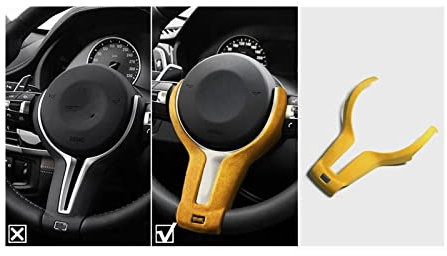 Für B&MW F30 F32 F34 F36 F20 F21 F22 F06 F10 F15 F16 Alcantara Auto Lenkradverkleidung Aufkleber Autozubehör Auto Lenkradbezug (Farbe : 4)