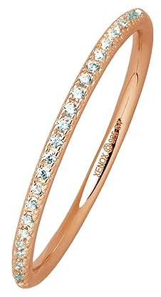 XENOX XS1721R/54 Damen Ring Sterling-Silber 925 Rose Zirkonia 17,2 mm Größe 54