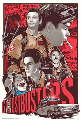 ghostbusters Poster A3 - Filmkunstposter in verschiedenen Größen für Wohn- oder Schlafzimmerideen. Randlose Kultfilmbilder, klassische ikonische 70er, 80er, 90er Jahre, Vintage-Retro-Wanddekoration,