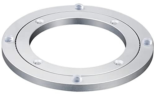 ESOYAWE Aluminiumlegierung Lazy Susan Drehkranz, Ø 12 cm - 100 cm Rund Drehscheibe Drehteller Kugellager, 360° Glatt Drehbare Tisch Drehplatte, Für Esstisch, Kuchendekoration, TV-Monitorständer