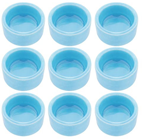 DQITJ Keramik-Wassernapf für Tarantel, Spinne, Tausendfüßler, kleine Käfer, Terrarium, Zubehör, Blau, 9 Stück