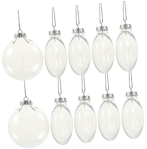 NOLITOY 10st Flache Weihnachtskugeln Weihnachtsschnaps Zum Füllen Wasserflasche Trinken Weihnachtskugel Zum Selbermachen Weihnachtskeksdosen Eben Dekorative Schachtel Haustier Kunststoff