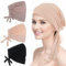 3pcs Turban Damen Kopftuch Damen Frauen Undercap Hijab Unterschal Hijab Frauen Verstellbare Islamische Muslimische Unterschal Cap mit Tie Back Solid Color Mütze Kopfbedeckung Chemo