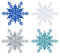 Hengsong Weihnachtsdeko,Weihnachtsbaumschmuck 32,Christmas Decorations für Weihnachtsdeko Innen&Christbaumschmuck&Weihnachtsbaum Deko,mit Schneeflocken,Silber&Weiß&Grün&Blau