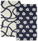 Granbey Küchentücher im modernen Stil, marineblau, geometrische Streifen, Geschirrtücher, Set mit 2 Geschirrtüchern, marineblau, Blumenmuster, schnell trocknend, Mikrofaser-Handtücher für Zuhause,