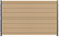 DECKLINEA Kit Occultation Bois Composite - Beige - Hauteur : 153 cm - AKIDO - Lattes Pleines Résistantes - Montage Facile - Haute Resistance - 3 Couleurs Disponibles