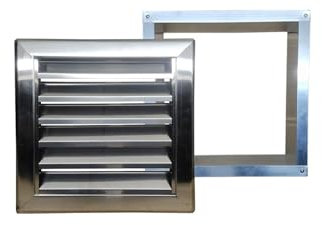 Stainless Steel Blinds, Exterior Wall Rain Cover Vents, Central Air Conditioning Exhaust Fan, Wind Cover Heating Cover Air Outlet 6in