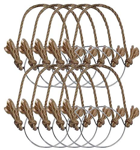Osmond Glass Jar Hooks, Rope Handles for Glass Vases, 70 mm Wide Mouth, Glass Jars, Ropes for Hanging Glass Jar, 10 Pieces, Jars