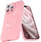 Micoden for iPhone 14 Pro Case [Compatible with Magsafe] Magnetic Phone Case Glitter Bling Sparkle Women Girl Shockproof with Camera Protector for iPhone 14 Pro,Pink