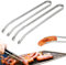 BBQ Grillzange Drehbar | 38 cm Wurst Grillzange Edelstahl mit Rädchen | Zange Küchen Utensilien für draußen, BBQ-Würstchen-Füllzange (2 Stück)