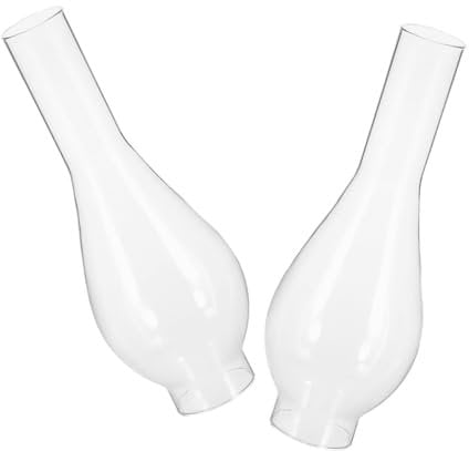 HONMEET 2st Lampenschirm Aus Petroleum Austausch Des Öllampenschornsteins Windlicht Schornstein Klarer Öllampenschirm Austausch Der Öllampe Petroleumlampenschirm Schornstein Ersatz Glas