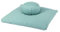 Bodhi Meditations-Set | ECO Serie | Meditationsmatte (Zabuton) & Rondo Meditationskissen | Mit Bio-Dinkelfüllung | Bezug aus 100% Bio-Baumwolle | Meditationsunterlage & Kissen (Mineral Blue)
