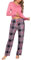 Litherday Ensembles de Pyjama Femme Coton Vêtement de Nuit à Manches Longues Pyjama Femme Hiver à Carreaux Automne Vêtement d'Intérieur Rouge XL