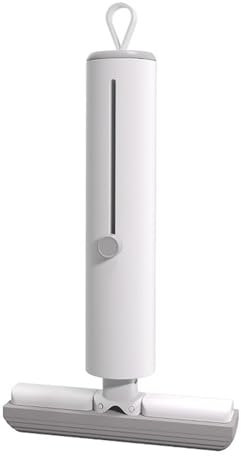 MiOYOOW Mini Mop, Flexible Rotating Portable Desk Mop, Wet & Dry Use, White, Cotton Head, Hard Floor & Tile, 20x15x3cm