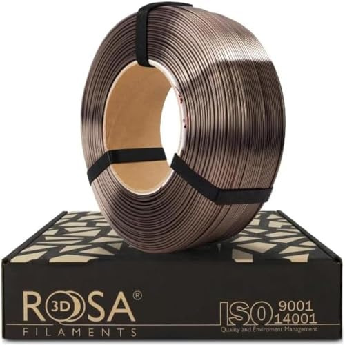 ROSA3D PLA Silk Filament 1.75 mm für 3D Drucker, Bronze Refill 1 kg